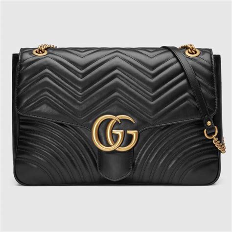 gucci marmont flat gold|Gucci Marmont large shoulder bag.